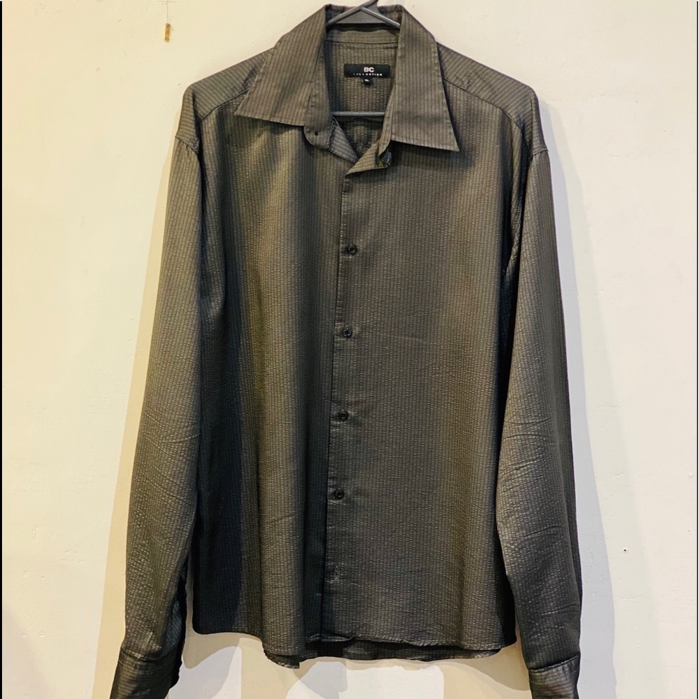 BC Collection Men’s Dark Grey Button Down SZ XL